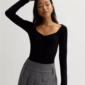 SO Black Long Sleeve Bodysuit